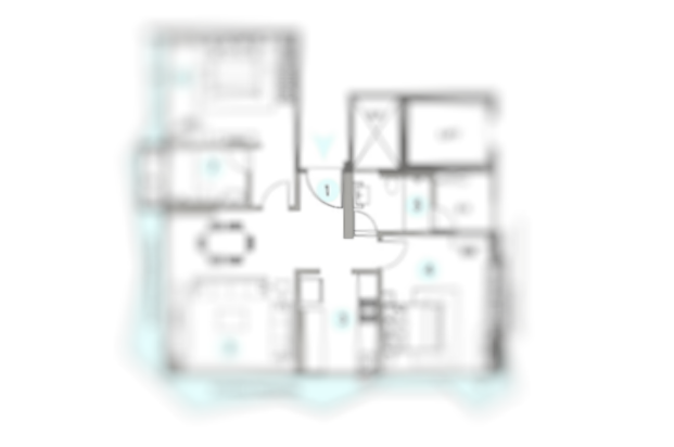 Raymond Viman Nagar Project 1BHK Plan
